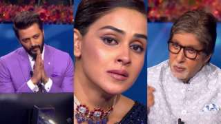 'KBC 13': Riteish Deshmukh, wife Genelia D'Souza break down...