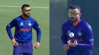 Watch: Virat Kohli bowls medium pace against Australia in warm-up match, fa...