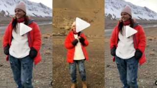 Rubina Dilaik shows off dancing skills amid snow-capped mountains, grooves...