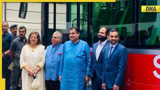 In pics: Nitin Gadkari unveils India's first double-decker AC electric bus in Mumbai