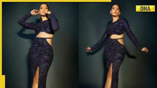 In pics: Nora Fatehi sets internet on fire with her sexy photos in shimmery thigh-high slit gown