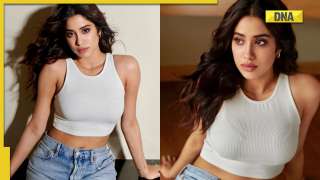 Janhvi Kapoor looks stunning in white crop top paired with denim shorts, rumoured boyfriend Orhan Awatramani reacts