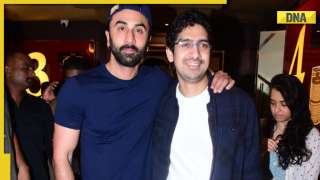 In pics: Brahmastra star Ranbir Kapoor, director Ayan Mukerji visit cinemas to suprise fans
