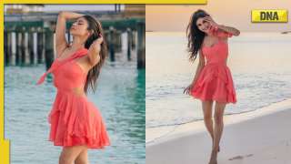 Brahmastra star Mouni Roy looks breathtaking in pink dress, drops stunning photos from Maldives 