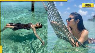 Brahmastra actress Mouni Roy turns water baby in Maldives, shares photos in swimwear