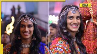 In Pics: PV Sindhu enjoys Navratri clad in Gujarati attire during 36th National Games