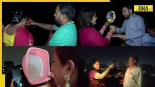 In Pics: Married women conclude their Karwa Chauth fasts as moon shines bright in North India