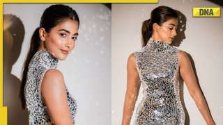 In pics: Pooja Hegde looks mesmerising in silver glittery dress, says 'spotlight’s on me'