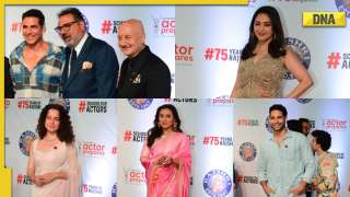 Uunchai: Kangana Ranaut, Akshay Kumar, Rani Mukerji pose with Anupam Kher, Boman Irani at film's screening event