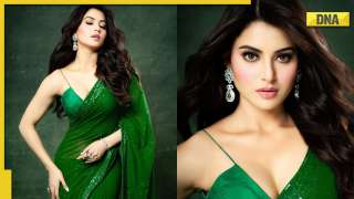 Urvashi Rautela shares jaw-dropping photos in green saree, fans call her 'damn hot'