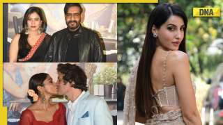 Viral Photos of the Day: Ajay Devgn-Kajol give couple goals at Drishyam 2 premiere, Nora Fatehi looks hot in saree