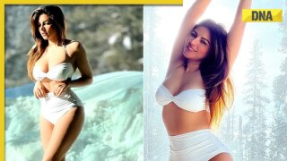 Shama Sikander raises the mercury as she poses in white bikini in snowy Gulmarg, see pics