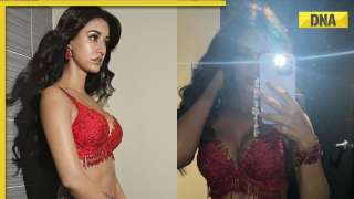 Disha Patani drops hot photos in red bralette and sequinned skirt, netizens say 'absolutely stunning'