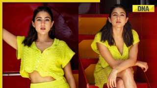 Sara Ali Khan takes BEST bus ride in yellow co-ord set, pens hilarious shayari; see viral photos