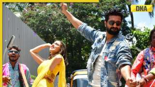 Vicky Kaushal, Sara Ali Khan take auto rickshaw ride, dance to dhol beats at Zara Hatke Zara Bachke trailer launch