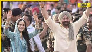 In pics: Sunny Deol chants Hindustan Zindabad, promotes Gadar 2 with Ameesha Patel at Attari-Wagah border