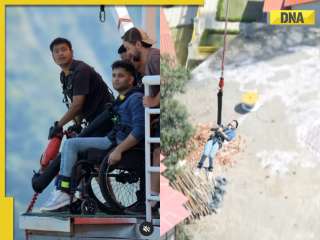 Viral video: Wheelchair-bound man's breathtaking bungee jump in Rishikesh impresses internet, watch