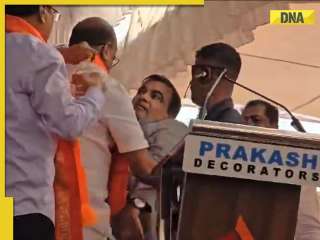 Watch: Union minister Nitin Gadkari faints during campaign rally in Maharashtra's Yavatmal, video surfaces