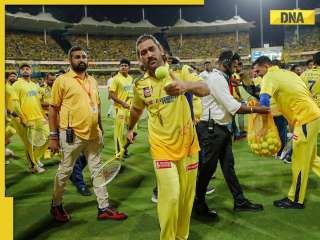 Watch: MS Dhoni and teammates receive special medal from management after CSK's last league match at Chepauk