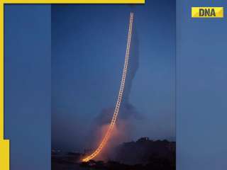 Viral video: Chinese artist's flaming 'stairway to heaven' stuns internet, watch
