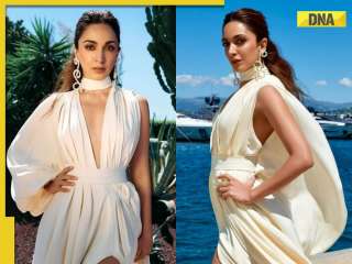 Kiara Advani stuns in Prabal Gurung thigh-high slit gown for her Cannes debut, poses by the French Riviera
