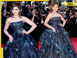 Urvashi Rautela mesmerises in blue celestial gown, her dancing fish necklace steals the limelight at Cannes 2024
