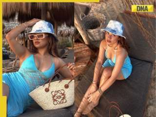 In pics: Avneet Kaur looks 'sizzling hot', soars temperature in blue net dress at beach, fans say 'raising the...'