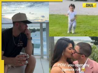 In pics: Romantic kiss with Priyanka Chopra to adorable video call with Malti Marie, Nick Jonas’ camera roll is all love