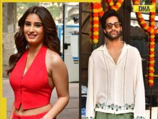 Rasha Thadani looks red-hot in pant suit, Aaman Devgan keeps it casual while promoting Azaad: See photos