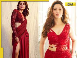 Who Wore It Better? Tamannaah Bhatia vs Samantha Ruth Prabhu in a red slit-cut saree