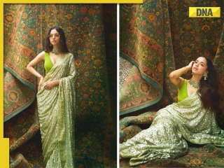 Laapataa Ladies fame Nitanshi Goel exudes vintage fashion in regal green embellished saree 
