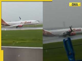 Watch: Boeing plane hit by strong winds while landing, escapes crash