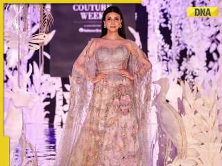 Riddhima Kapoor Sahni looks dreamy in pastel gold embroidered ensemble as she walks for Suneet Varma at IWC 2025; SEE PICS