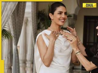 Priyanka Chopra exudes pure royalty in minimal satin bridal gown paired with Bvlgari jewellery; SEE PICS