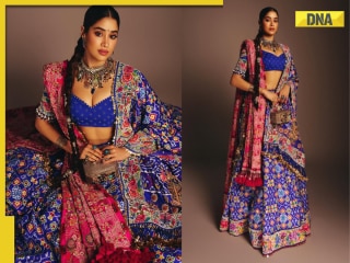 Janhvi Kapoor dazzles in custom Jigyam lehenga, carries Rs 2.86 lakh silver purse at friend’s mehendi