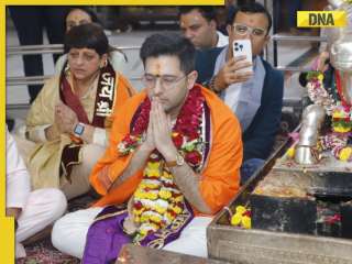 Raghav Chadha visits Mahakal temple to seek blessings for his newborn with Parineeti Chopra, see pics