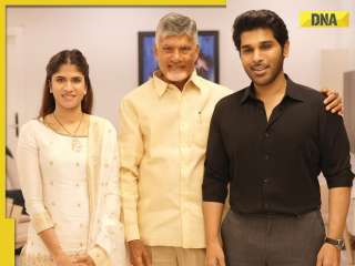 In pics: Andhra Pradesh CM Chandrababu Naidu visits Allu Aravind's house, blesses newlyweds Allu Sirish and Nayanika Reddy