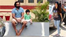 In Pics: Saif and Taimur look adorable as they wait for mommy Kareena Kapoo...