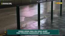 Hong Kong battles with Typhoon Mangkhut