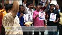 Celebrations near Prithvi Shaw's residence in Mumbai after his century...