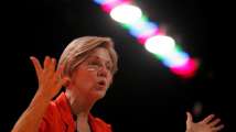 US Senator Elizabeth Warren, mocked by Trump as 'Pocahontas,...