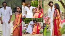 Loved-up photos of Rana Daggubati-Miheeka Bajaj from their roka ceremony sh...