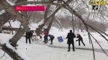 People in Moscow enjoys ice swimming