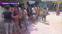 Gujarat: Local people celebrates Holi in small gatherings in Vadodara
