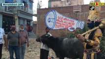 Uttar Pradesh: ‘Yamraj’ walks on road to create COVID awareness in Moradaba...