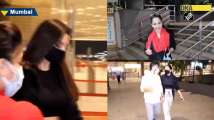 Nora Fatehi, Gauhar Khan spotted at Mumbai airport