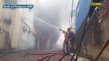 Massive fire breaks out at knitting factory in North 24 Parganas