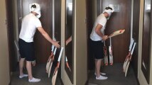 Wife Dani Willis shares Steve Smith's picture of picking bats bli...