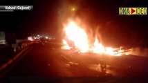 One dead, two rescued in trucks collision in Gujarat