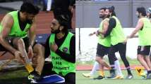 Ranveer Singh, Mahendra Singh Dhoni’s bromance at friendly football match i...